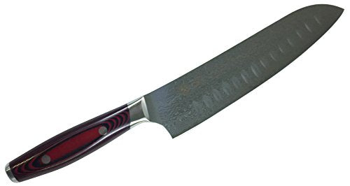 Yaksel dimple Santoku Knife 180mm Damascus 101 layers steel 31247 - Kitchen DIY Tokyo