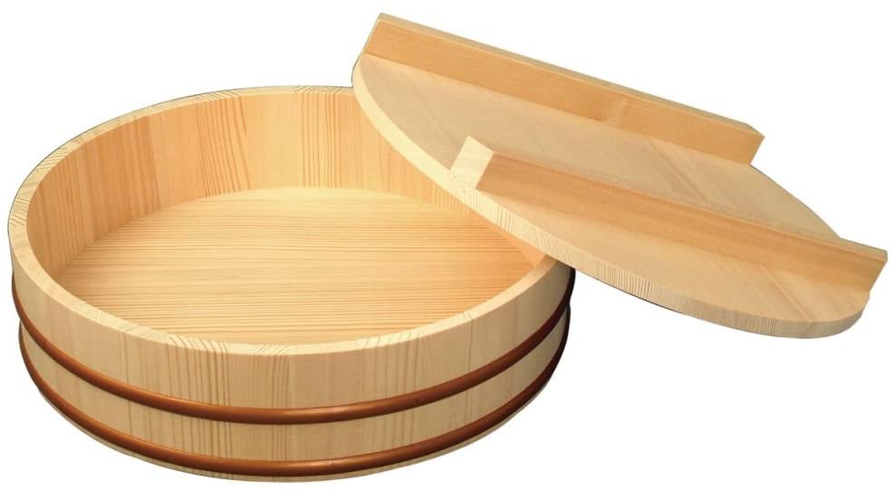 Yamako Natural wood Sushi tub 6 size 2 type (w/, w/o Lid) - Kitchen DIY Tokyo