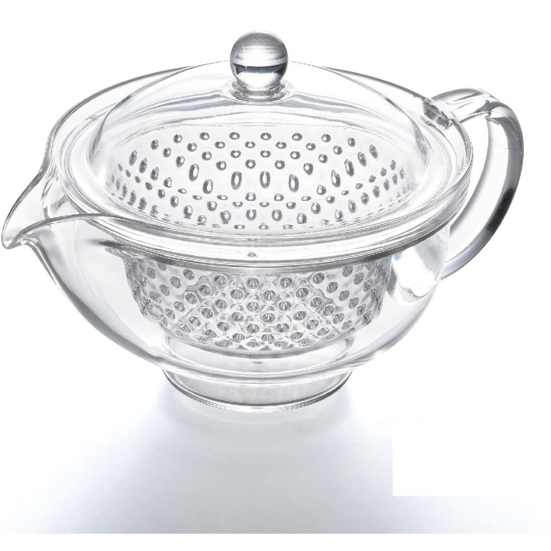 Akebono Teapot 9.5 oz 280 ml Clear Yellow Infuser Strainer TW-3715 Made in Japan - Kitchen DIY Tokyo