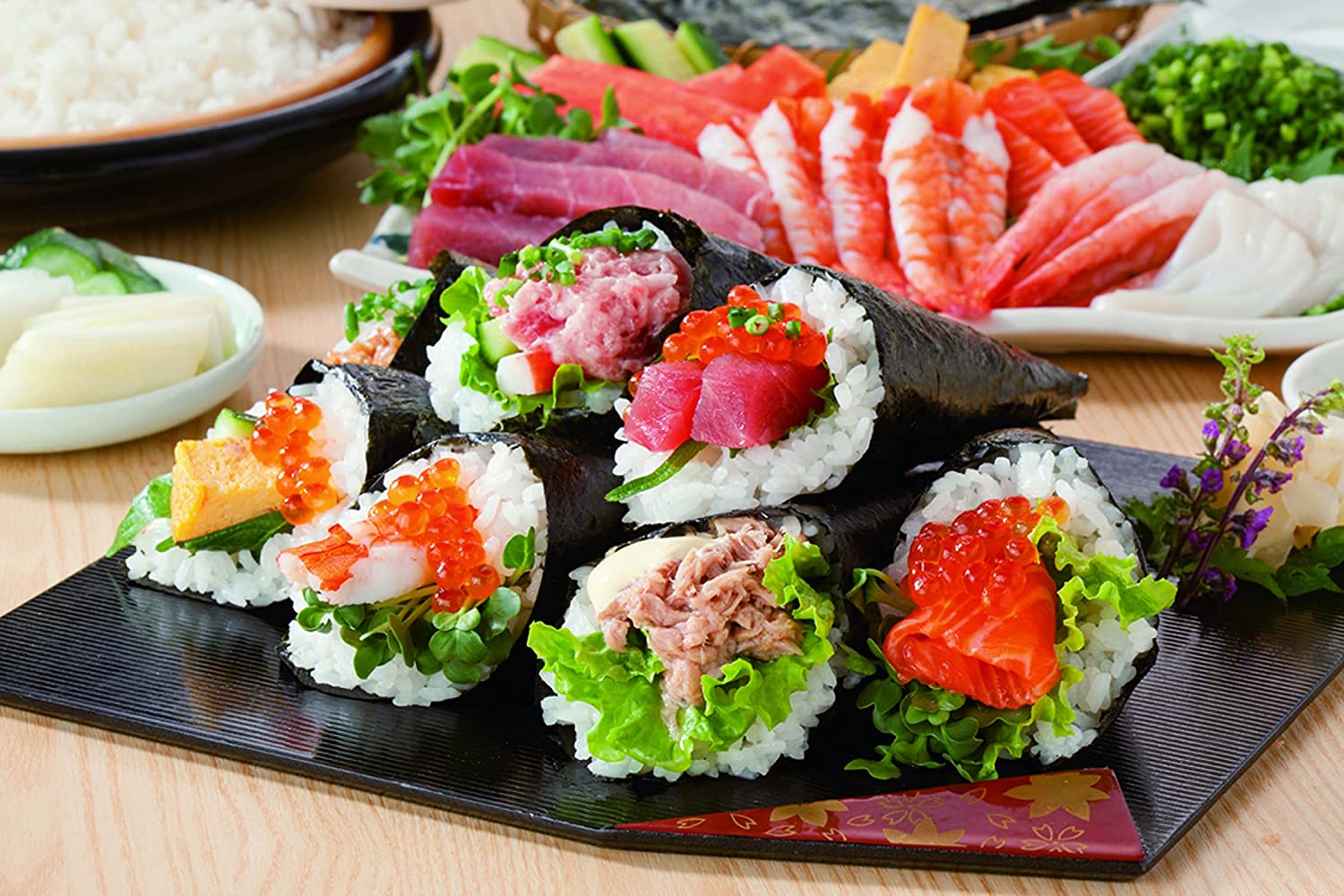 Pearl Sushi tub Hand-rolled sushi 3-piece set Sushi party D-484 - Kitchen DIY Tokyo